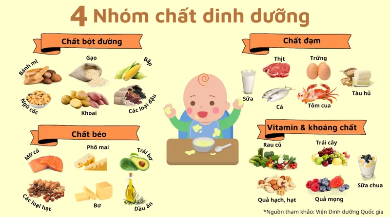 Nhóm chất dinh dưỡng cần thiết cho cơ thể