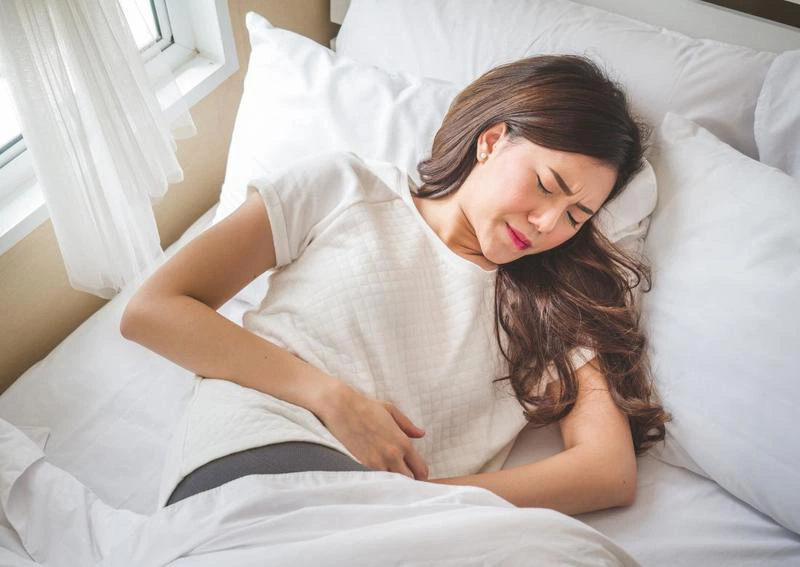 Hình minh họa tư thế nằm ở thai phụ