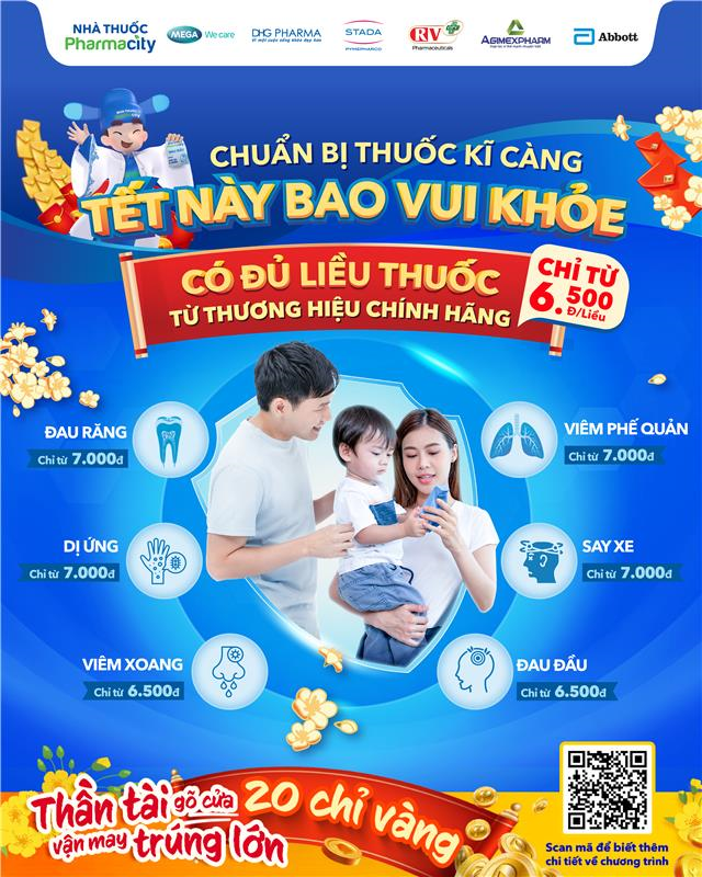 CHUẨN BỊ THUỐC KĨ CÀNG, TẾT NÀY BAO VUI KHỎE