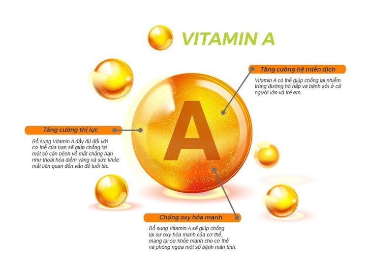 Vitamin A có nhiều tác dụng đối với cơ thể.