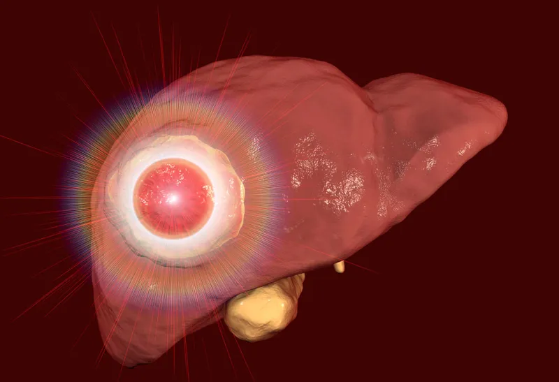 Minh hoạ về virus ảnh hưởng đến gan