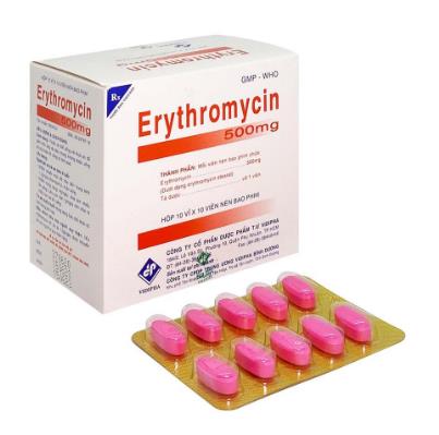 Erythromycin là kháng sinh phổ biến