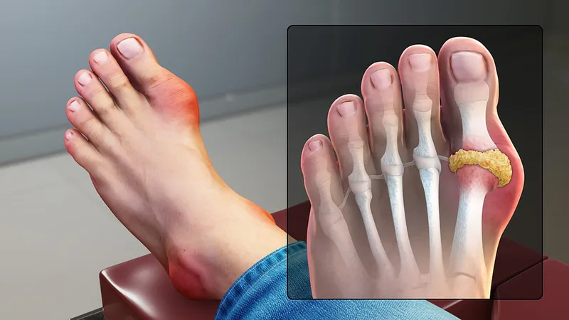 Khớp ngón chân cái là vị trí điển hình nhất của cơn gút cấp tính 