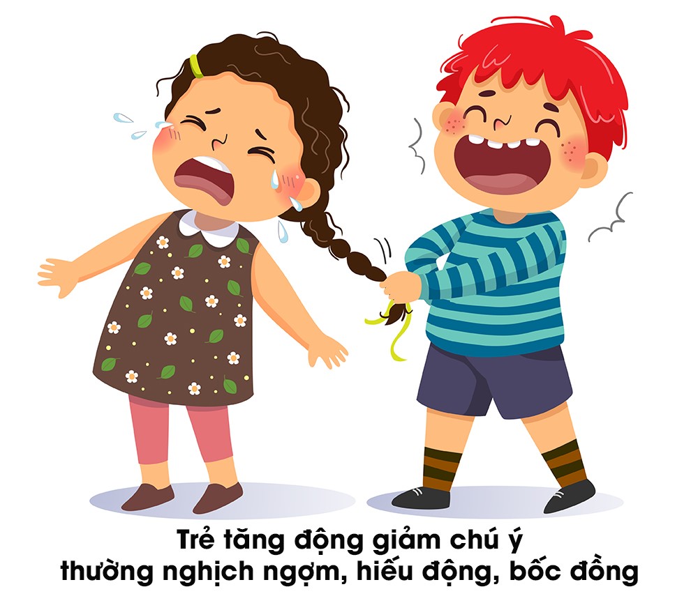 Trẻ tăng động, giảm chú ý thường nghịch ngợm, hiếu động, bốc đồng