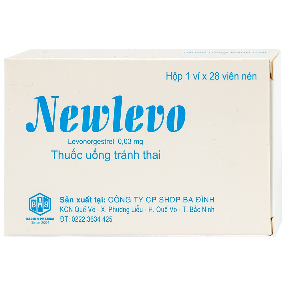 Thuốc tránh thai hàng ngày Newlevo 0.03mg