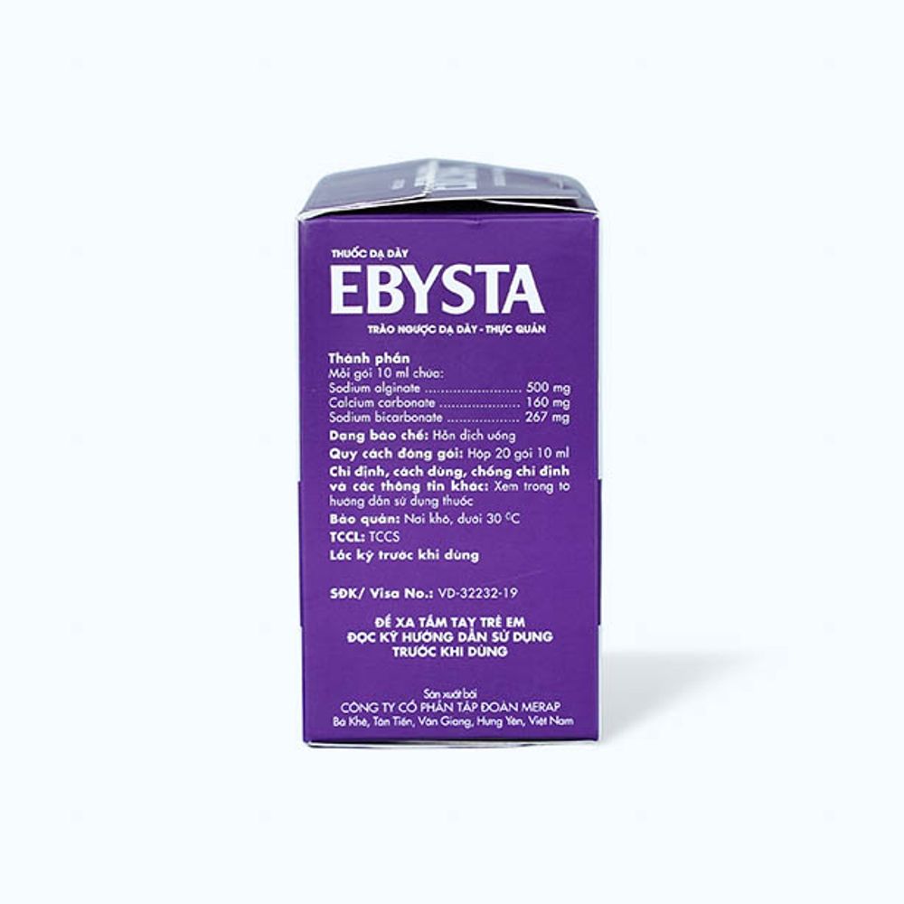 Chỉ định sử dụng thuốc Ebysta