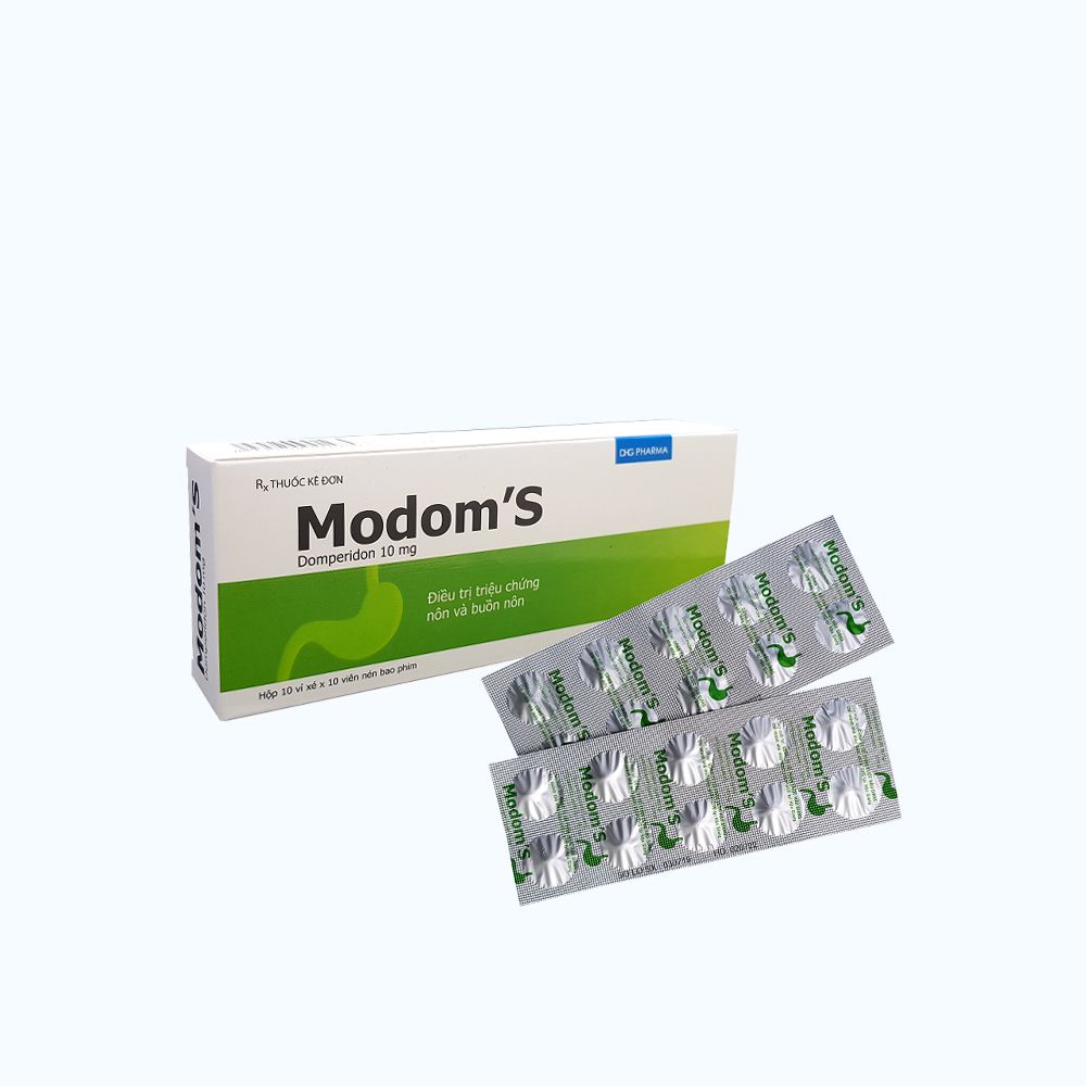 Viên nén MODOM-S 10MG điều trị triệu chứng nôn và buồn nôn (10 vỉ x 10 viên)