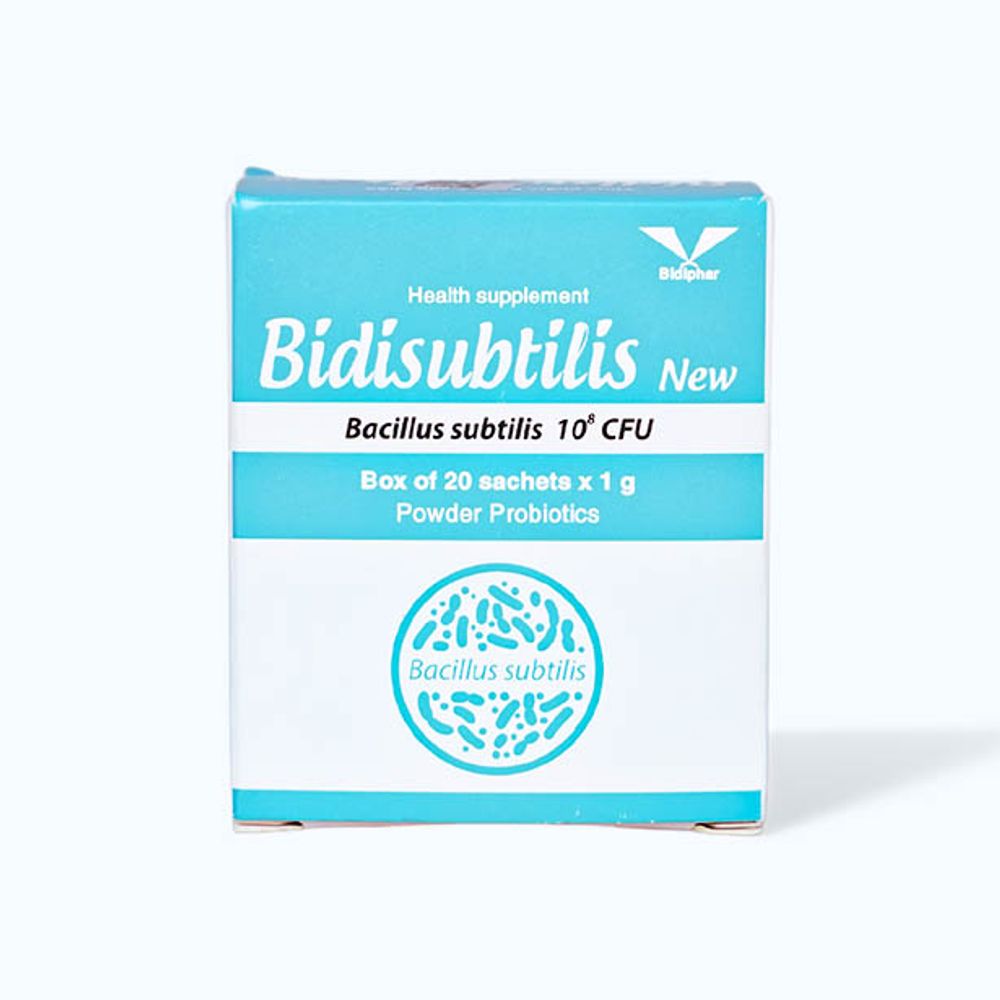 Bột uống Bidiphar Bidisubtilis bổ sung men vi sinh hỗ trợ hệ tiêu hóa (Hộp 20 gói)