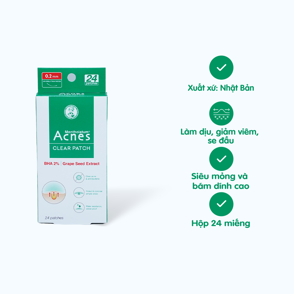 Miếng dán mụn ACNES Clear Patch (Hộp 24 miếng)