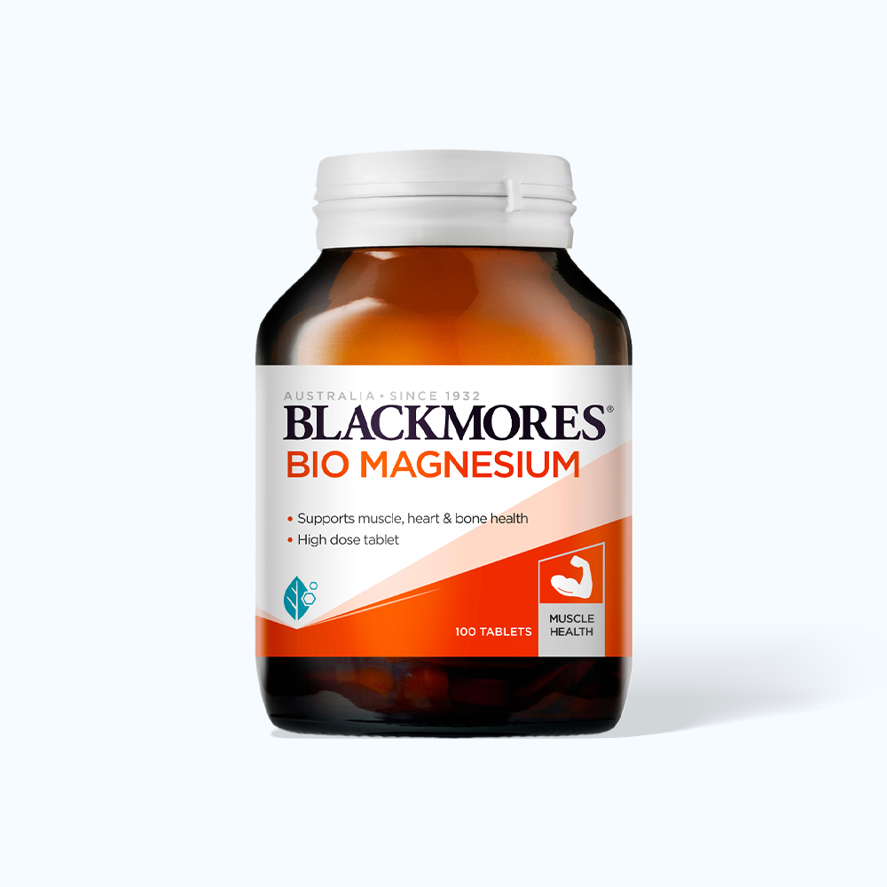 Viên uống Blackmores Bio Magnesium hỗ trợ chức năng cơ bắp (100 viên)