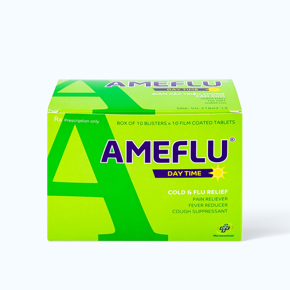 Viên nén Ameflu Daytime Ban Ngày trị các triệu chứng ho cảm thông ...