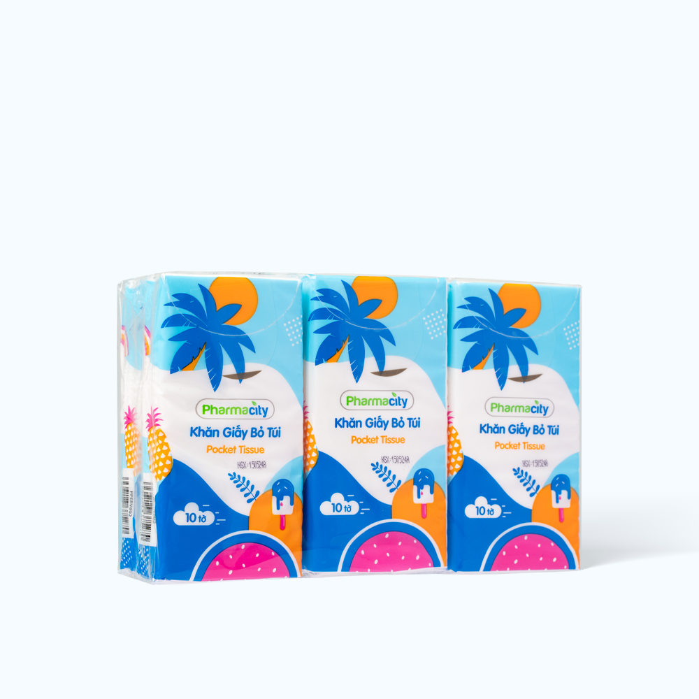 Khăn giấy bỏ túi Pharmacity Tropical Summer 2024 (Lốc 6 gói)