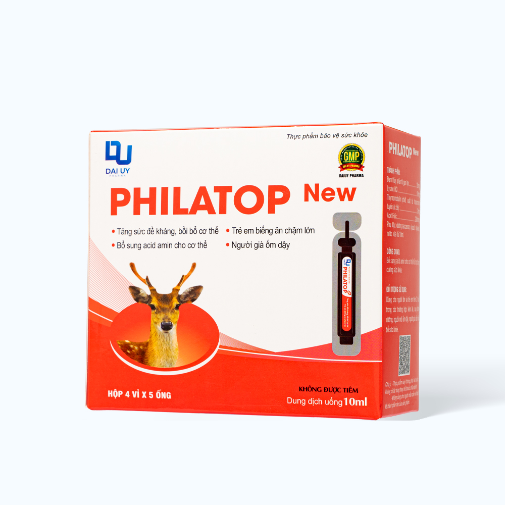 Dung dịch uống Đại Uy Philatop New bồi bổ sức khỏe (Hộp 20 ống x 10ml)