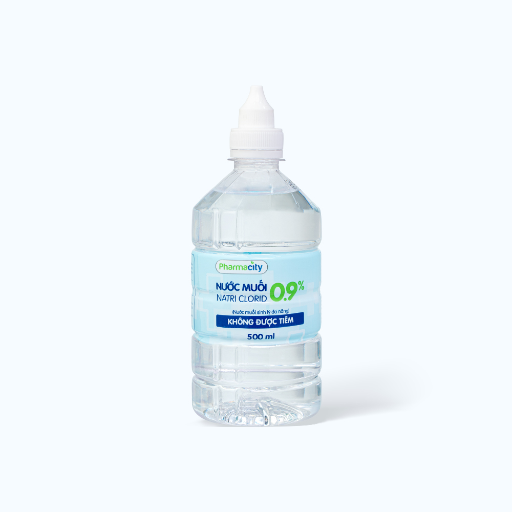 Nước muối sinh lý Pharmacity Natri Clorid 0,9% (500ml)