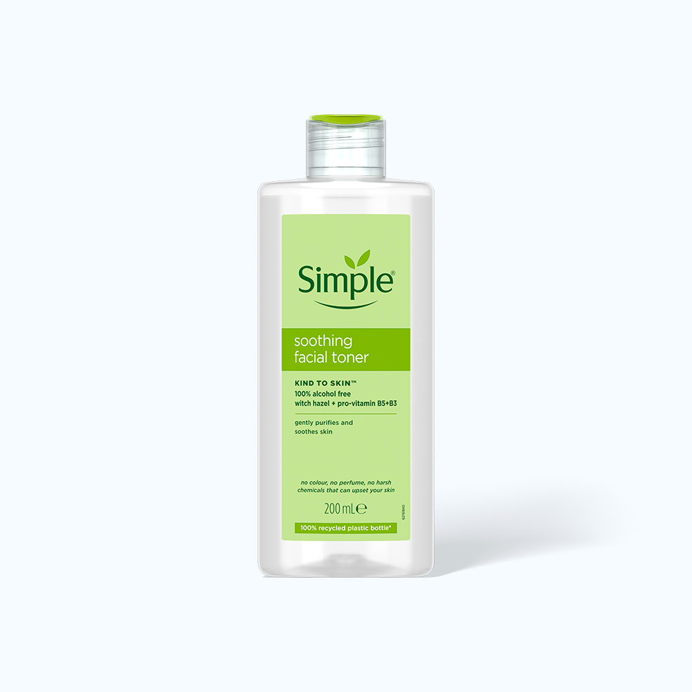 Nước Hoa Hồng SIMPLE Soothing Facial Giúp Dưỡng Ẩm Da (Chai 200ml)