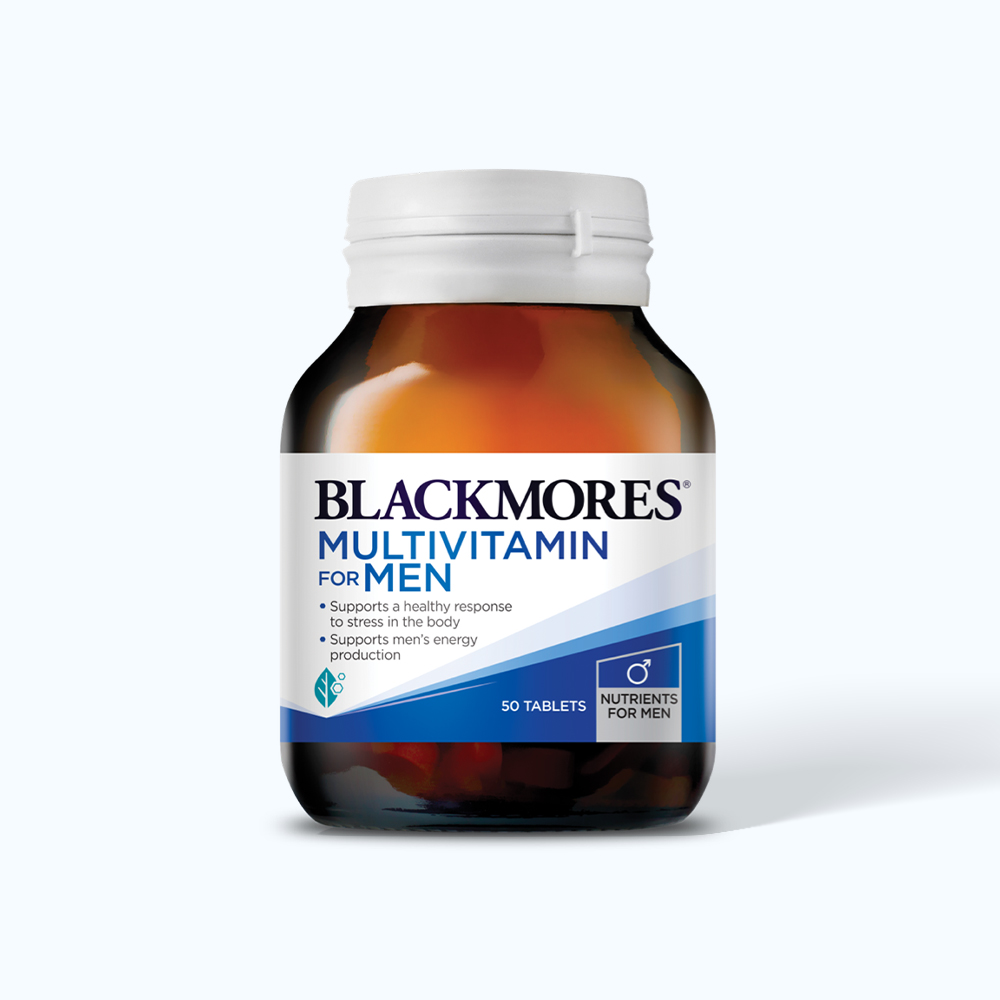 Viên uống Blackmores Multivitamin For Men tăng cường sinh lý nam  (Lọ 50 viên)