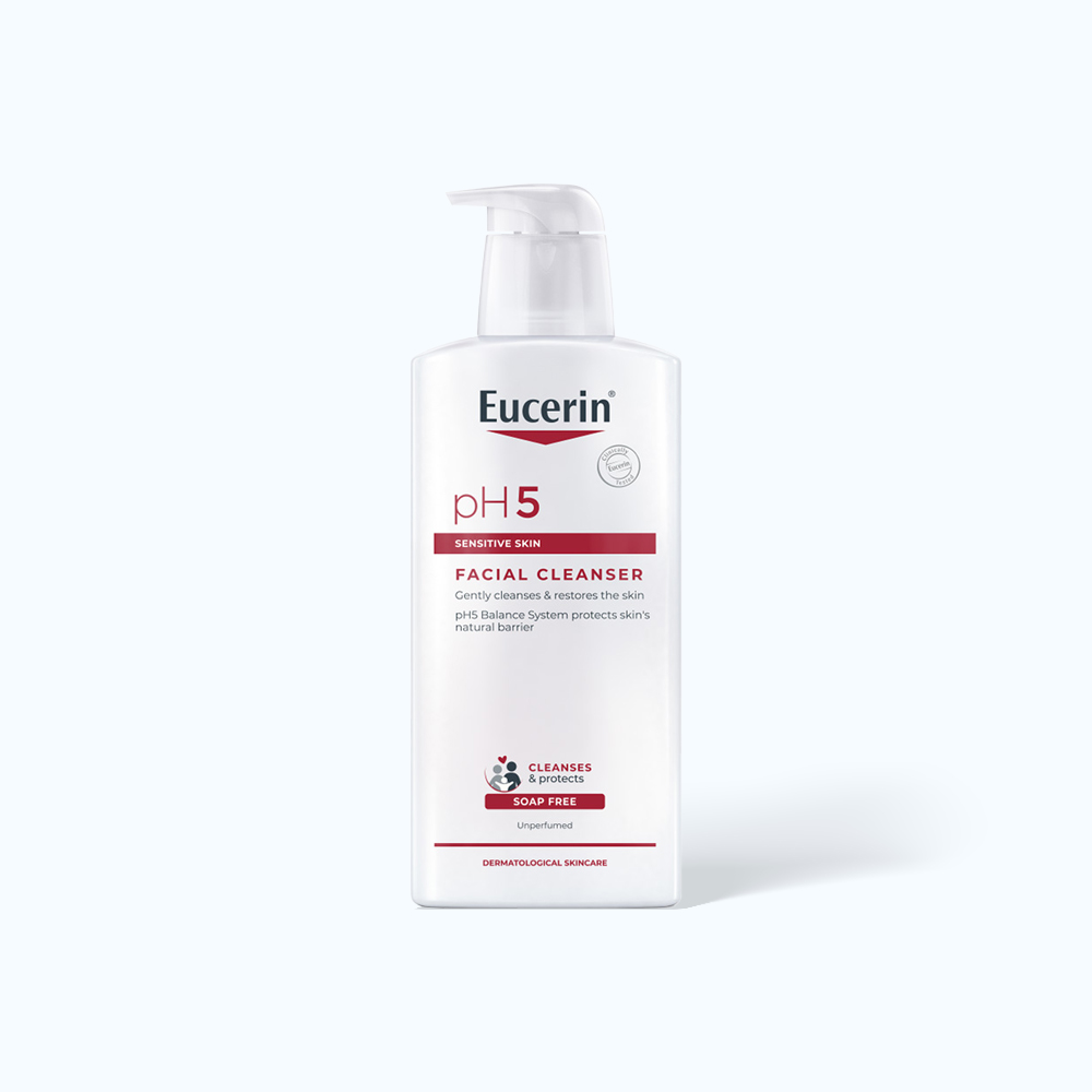 Sữa rửa mặt EUCERIN PH5 Facial Cleanser Sensitive Skin dịu nhẹ cho da nhạy cảm (Chai 400ml)