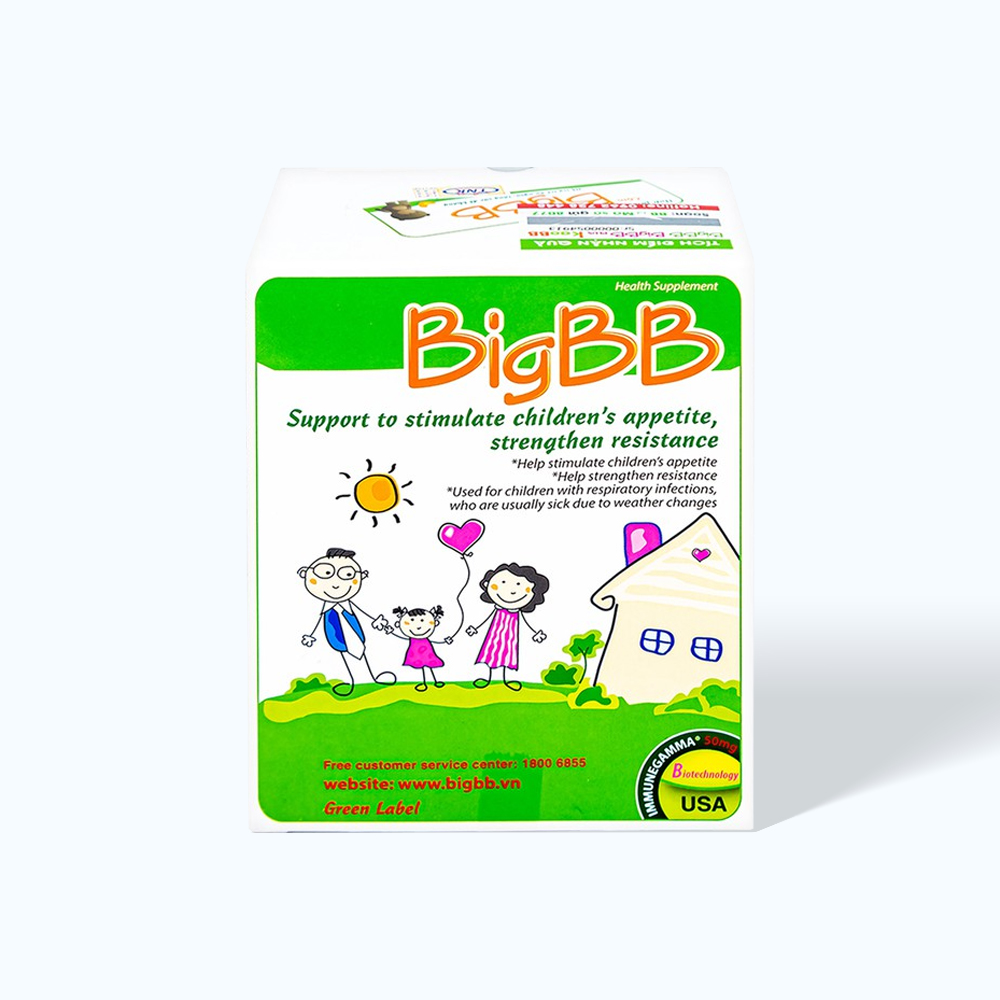 Cốm Big BB (hộp 16 gói) giúp ổn định tiêu hóa và tăng đề kháng cho bé