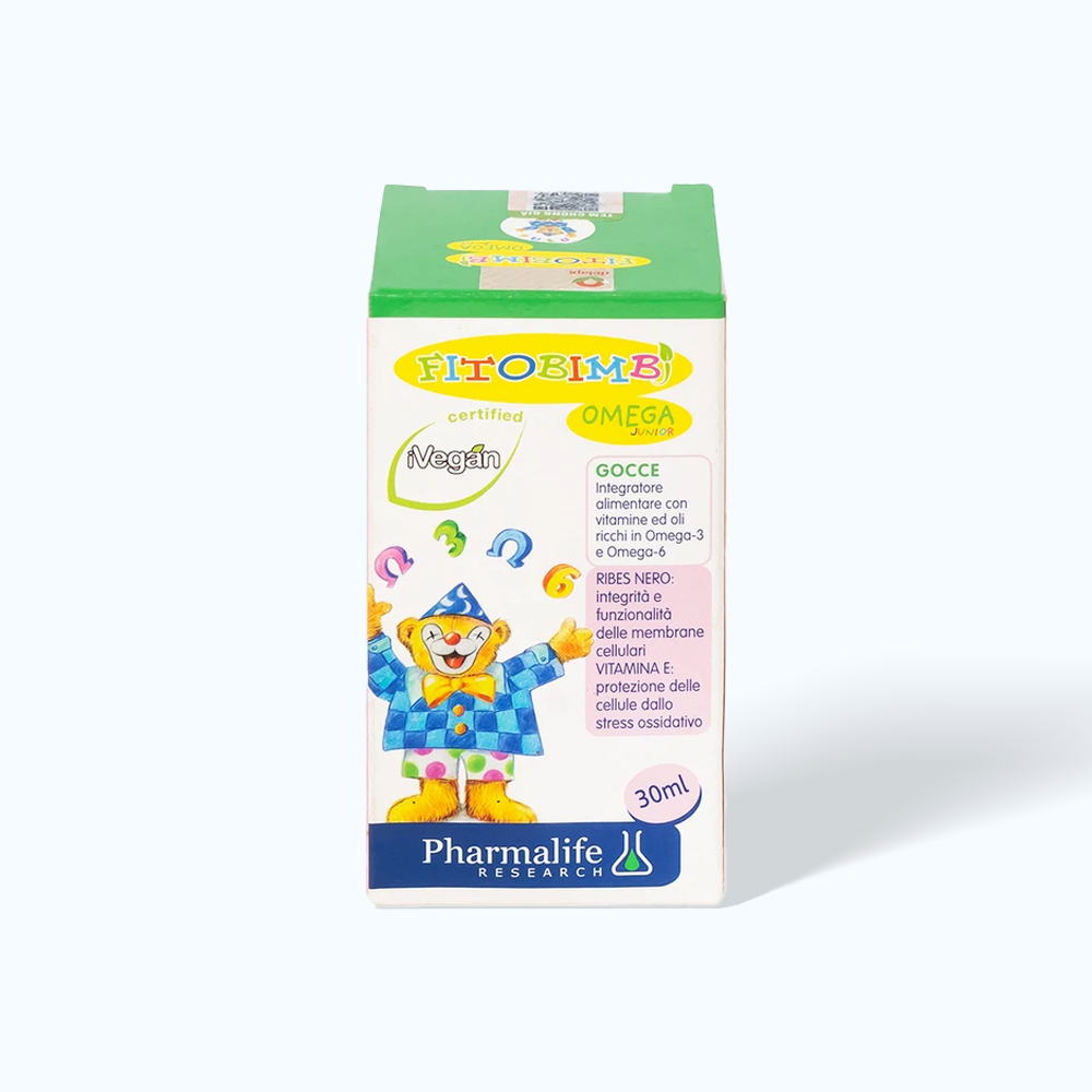 Siro PHARMALIFE Fitobimbi Omega Junior hỗ trợ não & mắt cho trẻ (Chai 30ml)