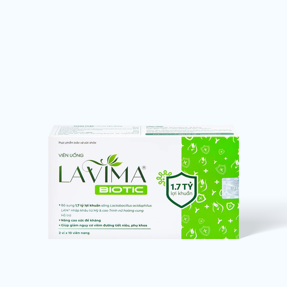 Viên uống LAVIMA Biotic bổ sung lợi khuẩn dành cho nữ (Hộp 2 vỉ x 10 viên)