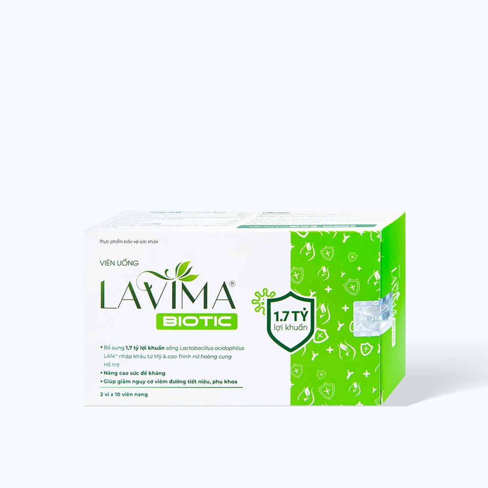 Viên uống LAVIMA Biotic bổ sung lợi khuẩn dành cho nữ (Hộp 2 vỉ x 10 viên)