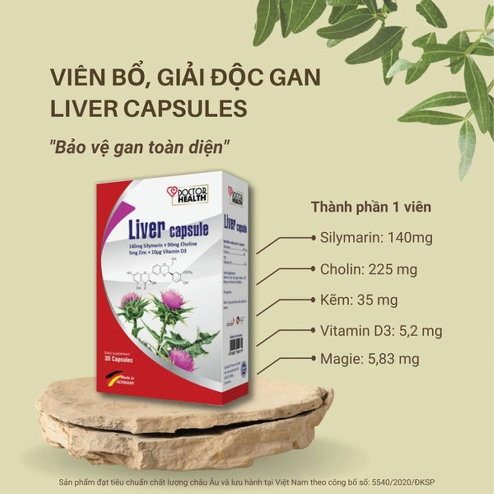 Viên uống DOCTOR HEALTH Liver hỗ trợ bảo vệ gan (Hộp 60 viên)