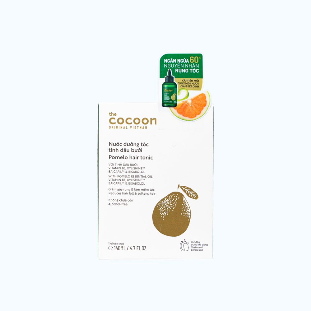 Nước Dưỡng Tóc COCOON Tinh Dầu Bưởi Giúp Giảm Gãy Rụng và Làm Mềm Tóc (chai 140ml)