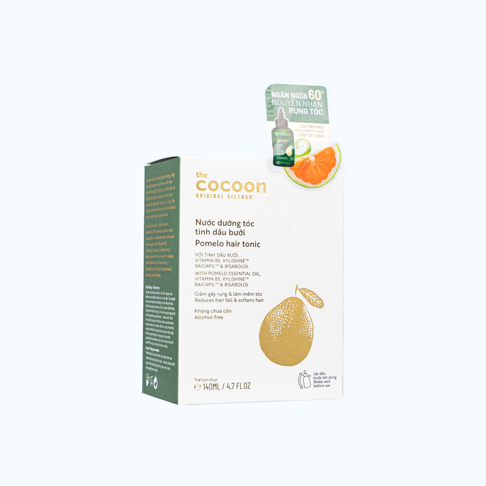 Nước Dưỡng Tóc COCOON Tinh Dầu Bưởi Giúp Giảm Gãy Rụng và Làm Mềm Tóc (chai 140ml)