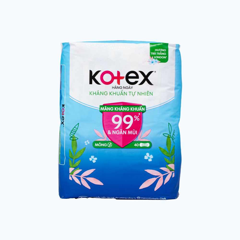 Băng vệ sinh hằng ngày Kotex (40 miếng/gói)