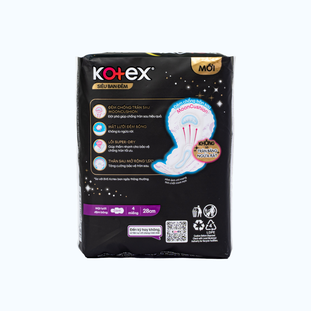 Băng vệ sinh siêu mỏng cánh ban đêm Kotex Style (4 miếng/gói)