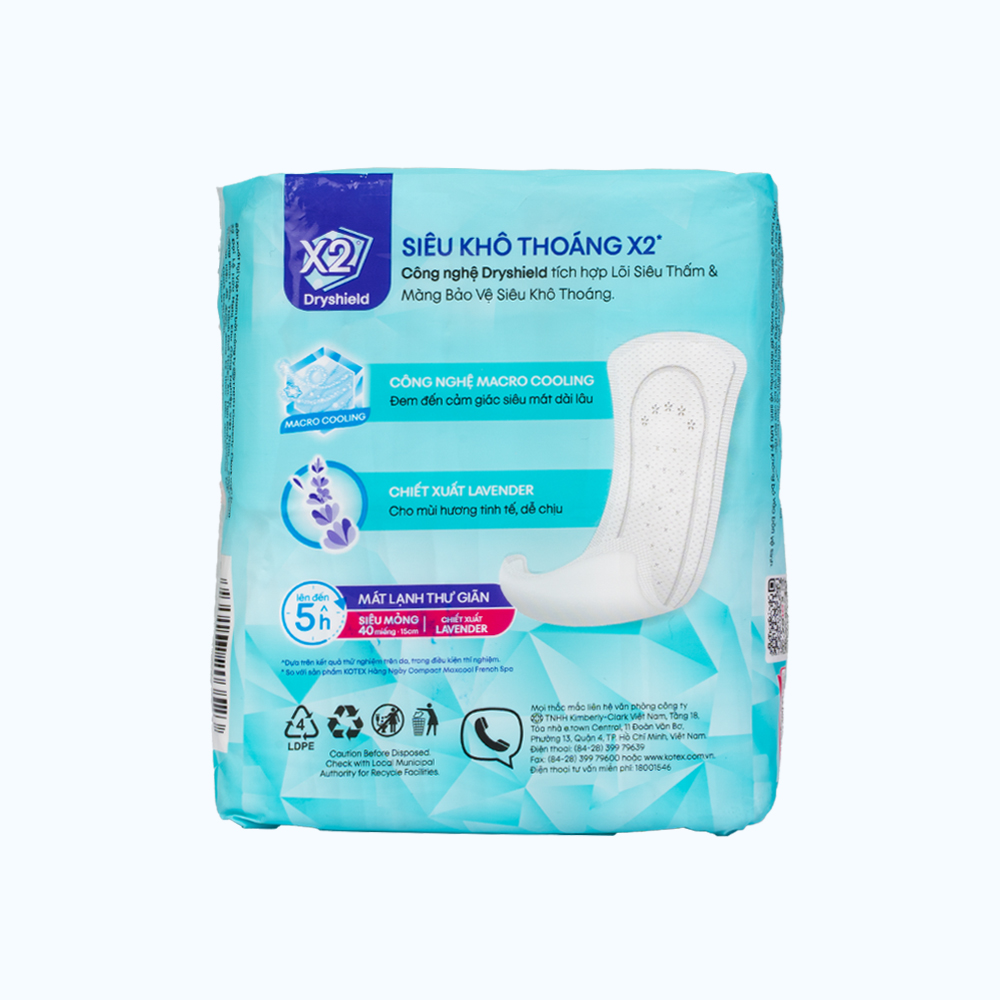 Băng vệ sinh hàng ngày Kotex Cool (20 miếng)