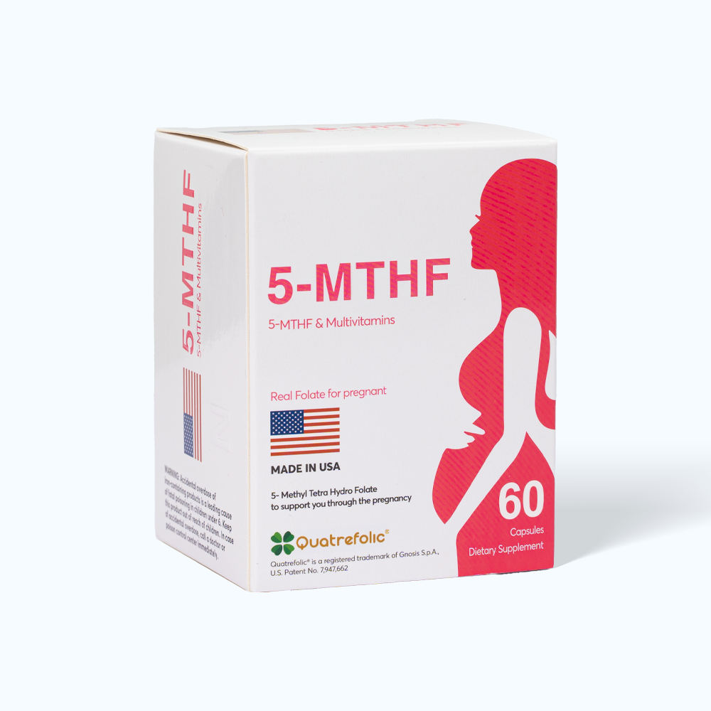 Viên uống 5-MTHF bổ sung Acid Folic dạng Folate (Hộp 60 viên)