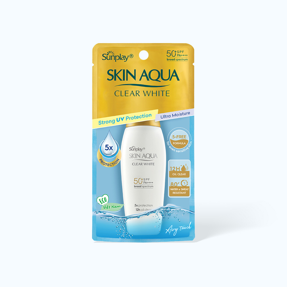 Sữa Chống Nắng SUNPLAY Skin Aqua Clear White Dưỡng Da Sáng Mịn  SPF50+ PA++++ (Tuýp 55g)