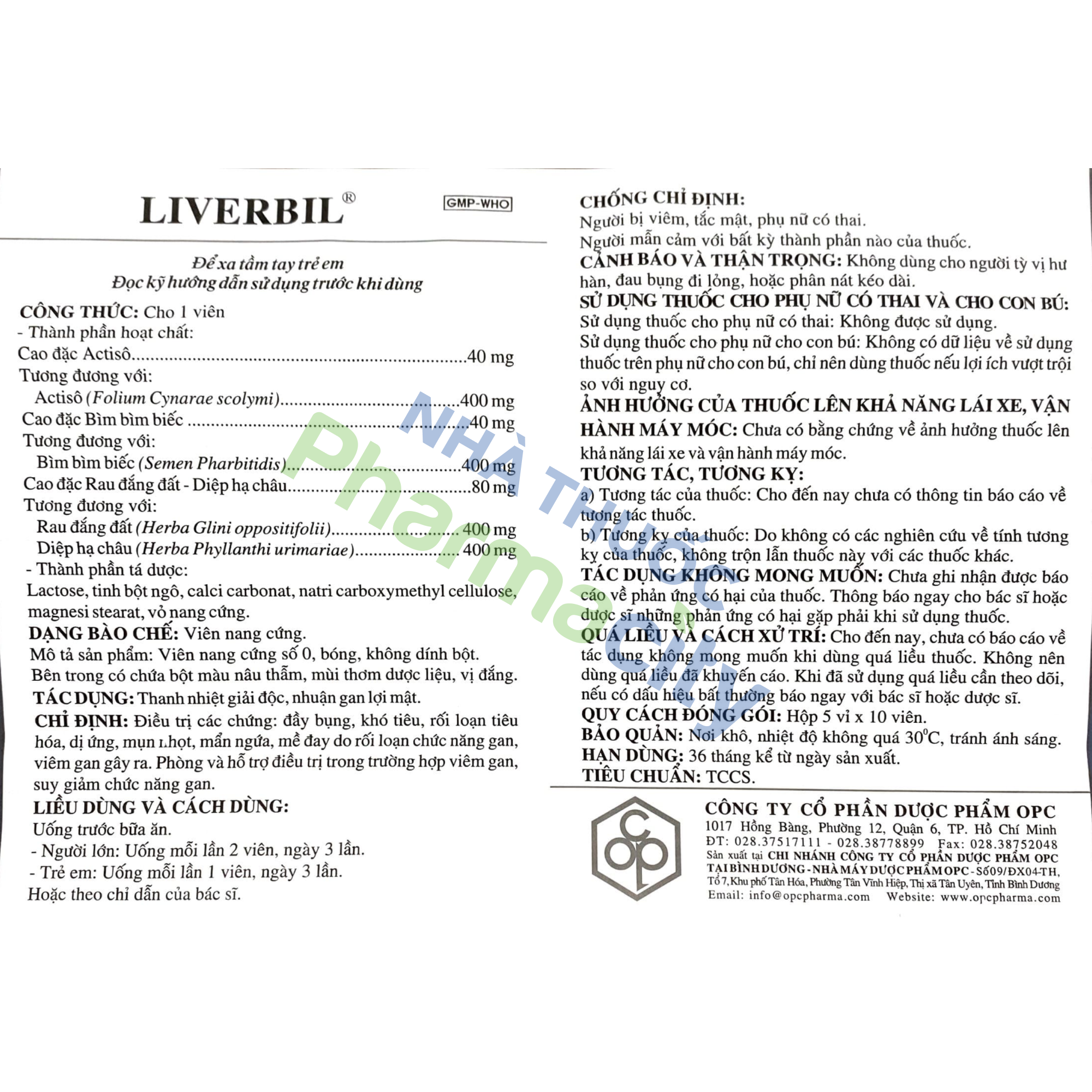 Viên nang Liverbil hỗ trợ điều trị viêm gan, suy giảm chức năng gan, mề đay (5 vỉ x 10 viên)