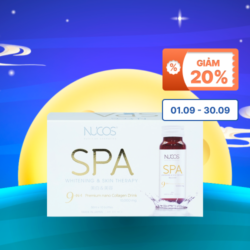 Nước uống bổ sung collagen Nucos Spa 10.000 hỗ trợ tăng cường khả năng chống oxy hóa (10 chai)