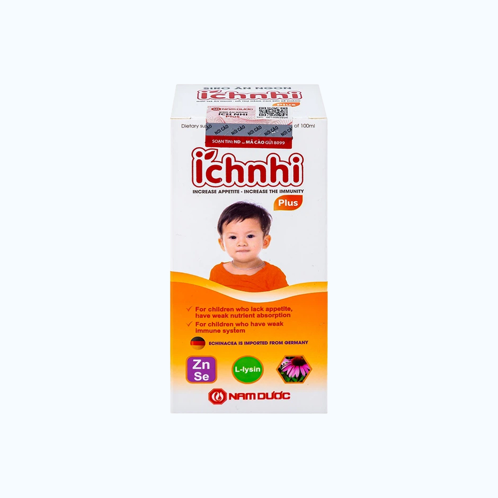 Siro ăn ngon plus cho trẻ từ 2 tuổi Ích Nhi (Chai 100ml)