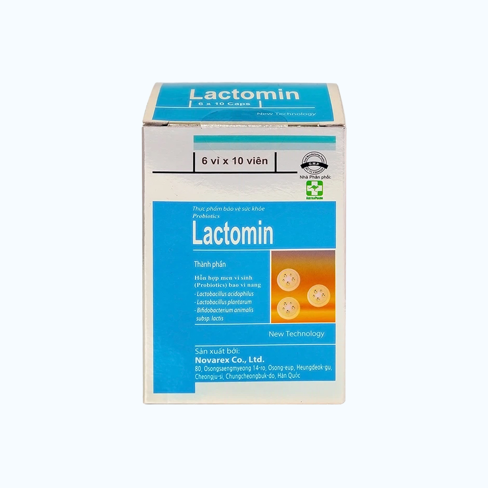 Men vi sinh LACTOMIN hỗ trợ tiêu hóa (Hộp 60 viên)