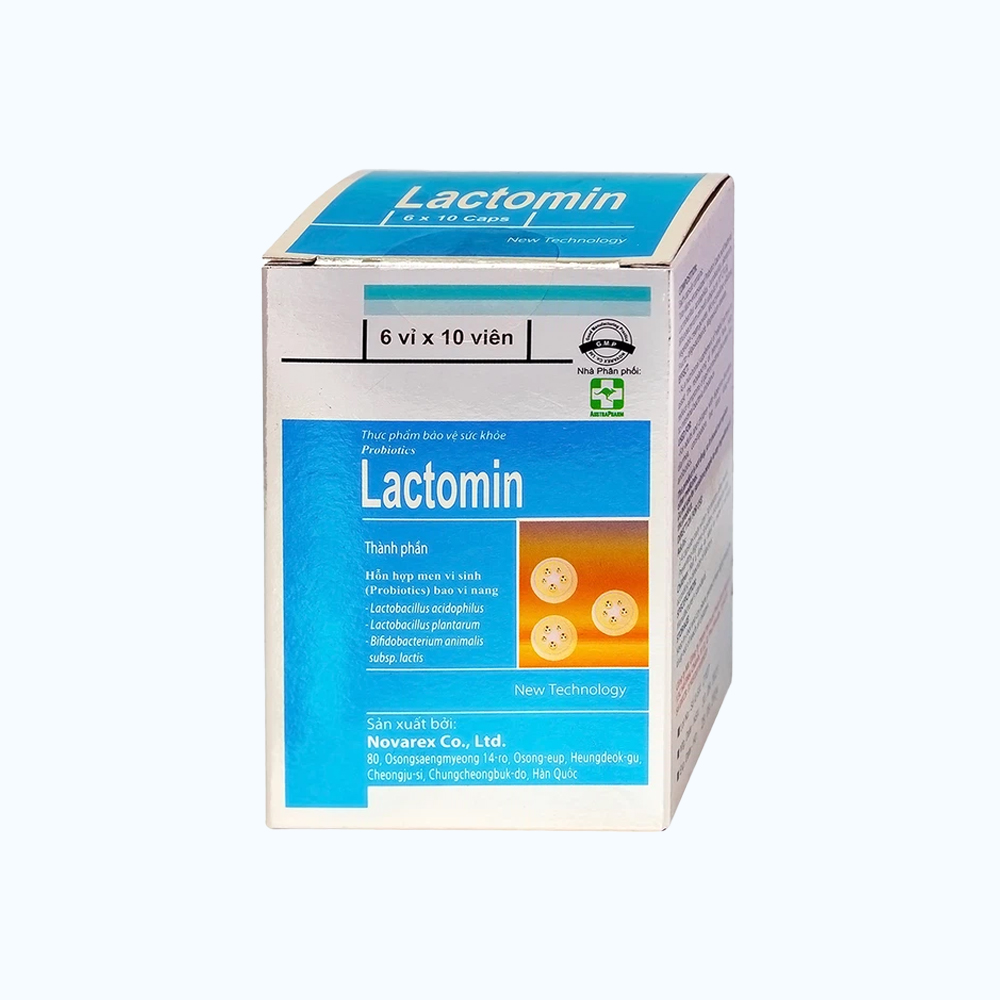 Men vi sinh LACTOMIN hỗ trợ tiêu hóa (Hộp 60 viên)