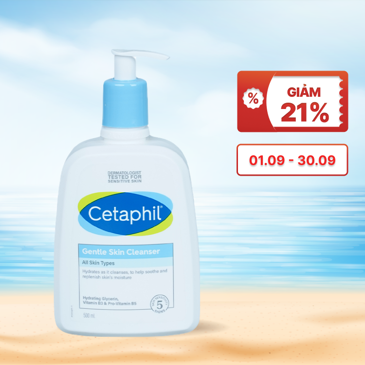 Sữa rửa mặt CETAPHIL Gentle Skin Cleanser giúp làm sạch và làm dịu da  (Chai 500ml)