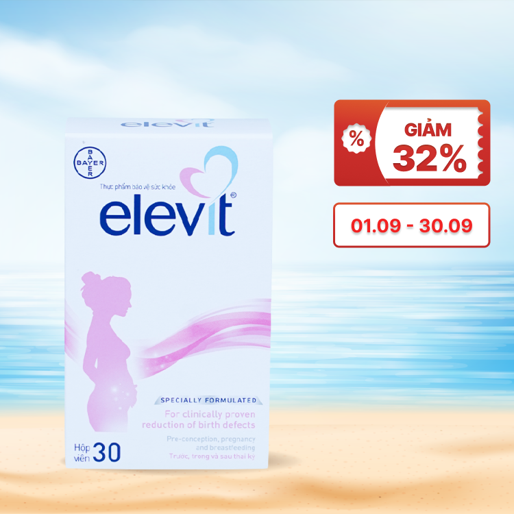 Viên uống Elevit bổ sung vitamin tổng hợp cho bà bầu (Hộp 30 viên)