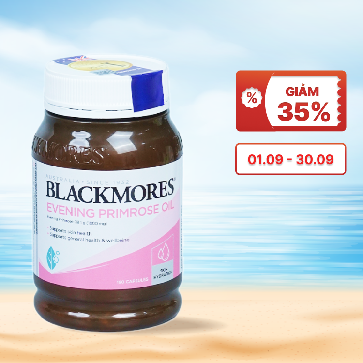 Tinh dầu hoa anh thảo Blackmores Evening Primrose Oil hỗ trợ nội tiết tố nữ (Chai 190 viên)