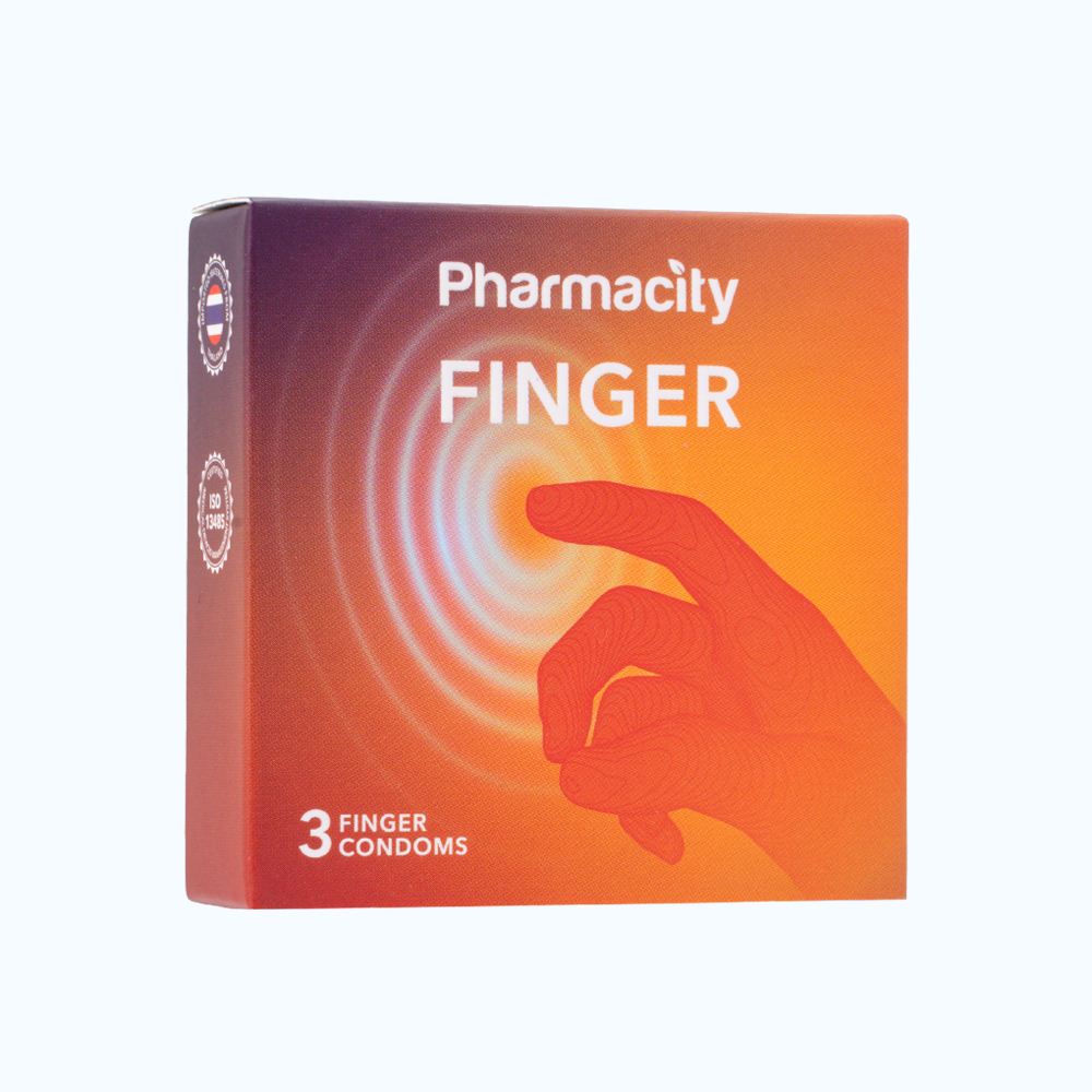 Bao Cao Su Ngón Tay Pharmacity Finger Condom (Hộp 3 cái)