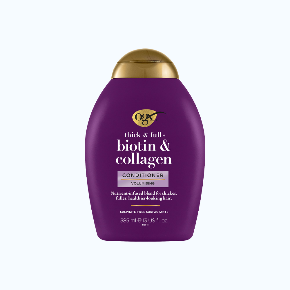 Dầu Xả OGX Thick & Full Bổ Sung Biotin & Collagen Cho Tóc 385ml