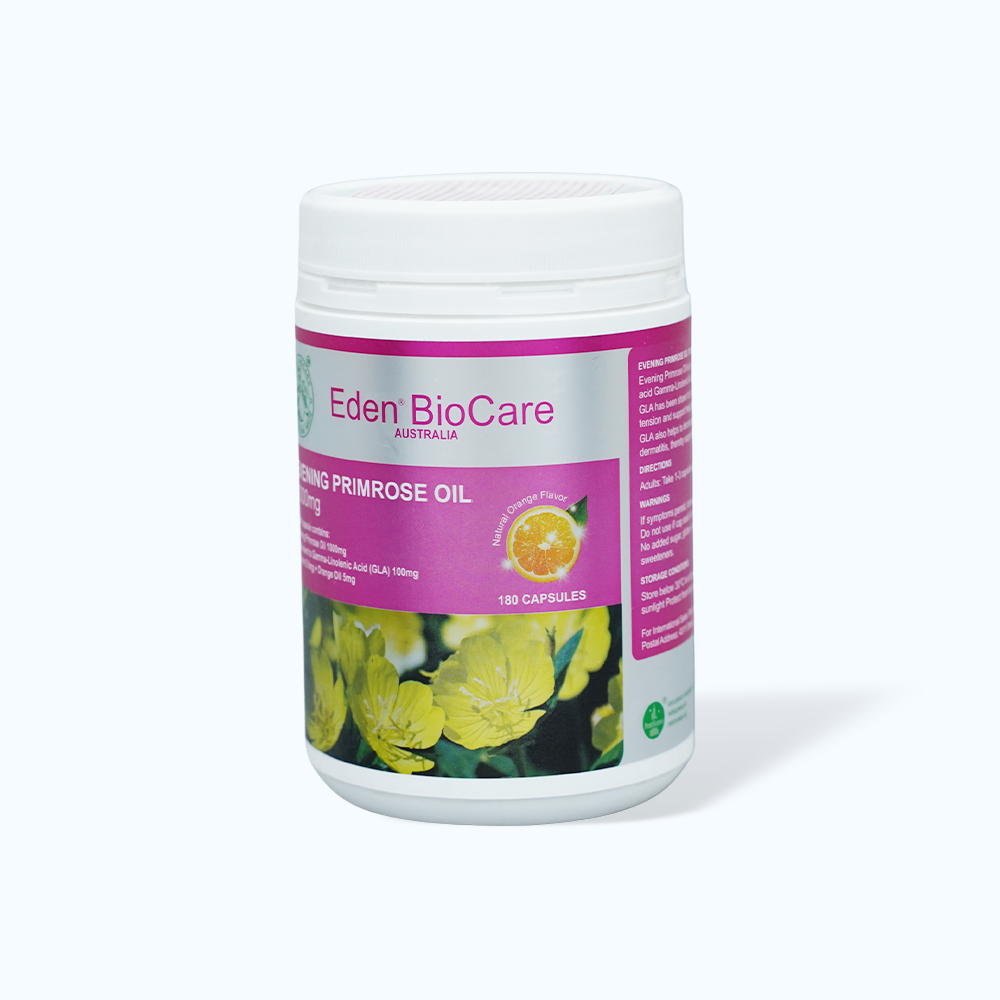 Viên uống dầu hoa anh thảo Eden BioCare Evening Primrose Oil tăng cường nội tiết tố nữ (180 viên)