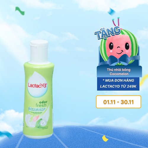 Dung dịch vệ sinh phụ nữ ngày dài tươi mát Lactacyd Odor Fresh 150ml