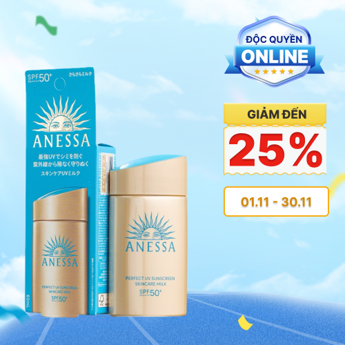 Sữa Chống Nắng ANESSA Perfect UV Dưỡng Da Kiềm Dầu SPF50+/ PA++++ (Chai 60ml)