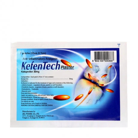 Cao dán KefenTech Plaster kháng viêm, giảm đau viêm khớp, viêm bao gân, đau cơ (hộp 20 gói)