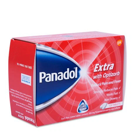 Panadol Extra Optizorb (12 vỉ x 10 viên) – Giảm đau tăng cường, hạ sốt