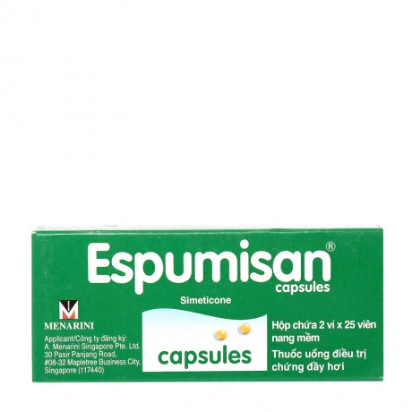 Thuốc Espumisan điều trị các triệu chứng đầy hơi, chướng bụng