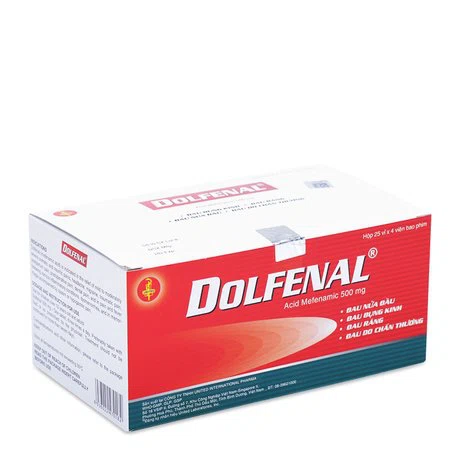 Thuốc Dolfenal 500mg Thuốc giảm đau, kháng viêm đau khớp (Hộp 25 vỉ x 4 viên)